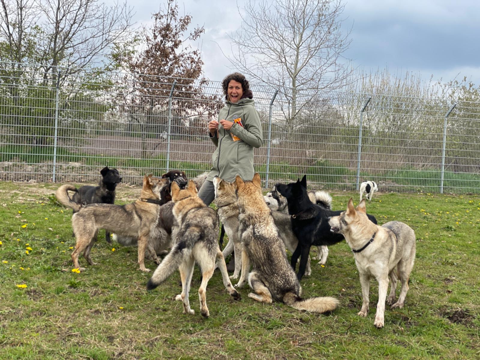 Hundeverhaltenstherapeutin Melanie Müller Quine mit Leithund Kira